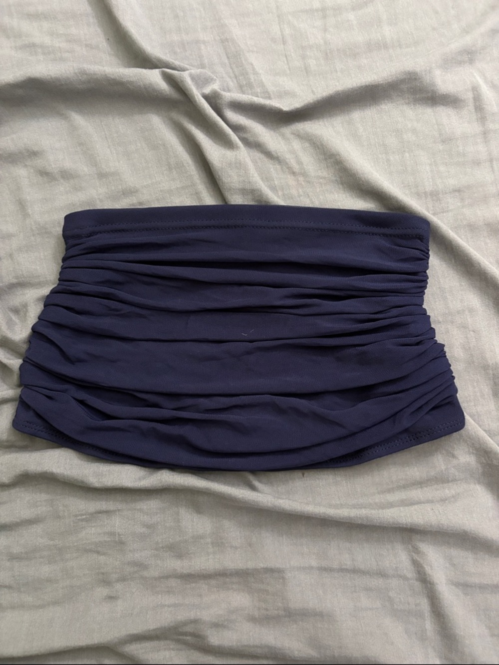 Ruched Navy Mini Tube Top